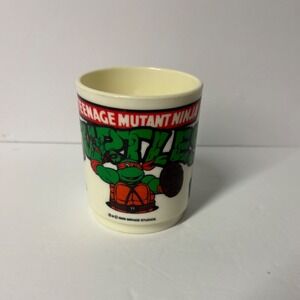 Vintage 80s TMNT Plastic Mug by Peter Pan Teenage Mutant Ninja Turtles Cup
